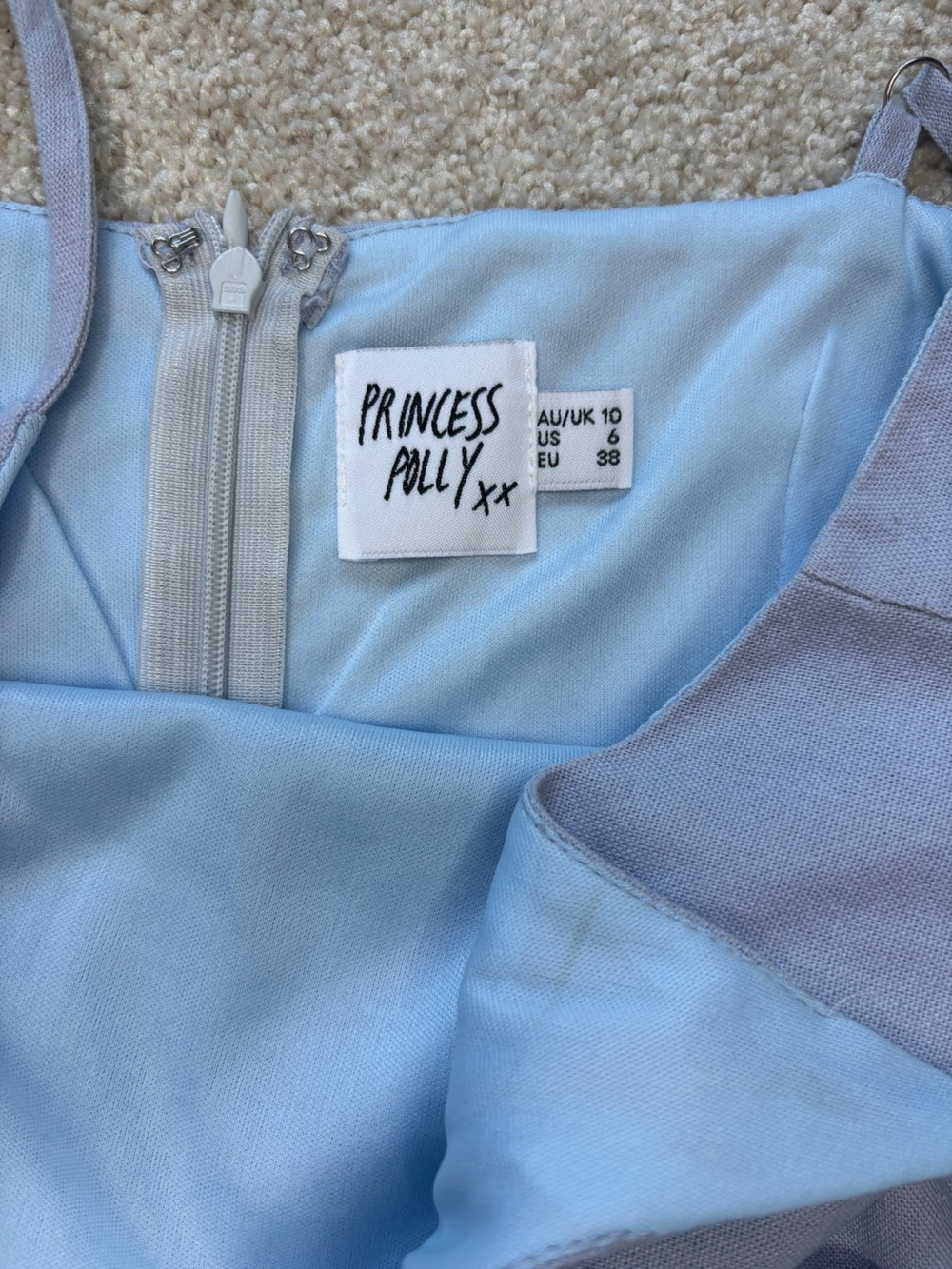 Princess Polly Light Blue Square Neck Wrap Mini Dress - Picture 8 of 10
